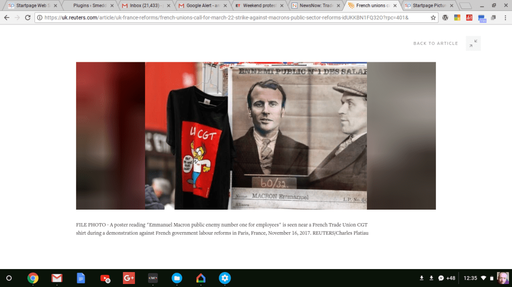 French unions call for March 22 strike against Macron’s public sector&nbsp;reforms