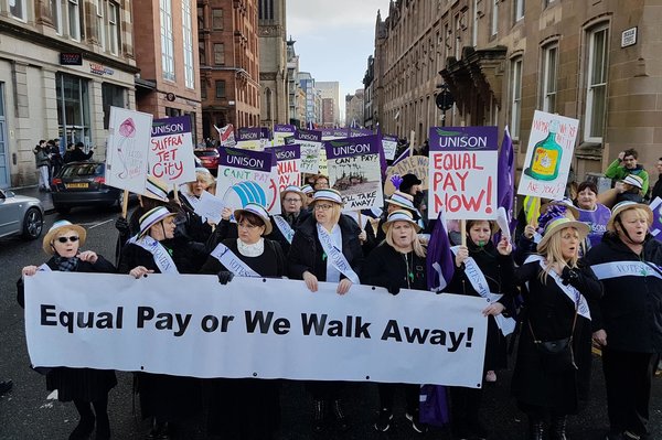 Glasgow council workers demand ‘equal pay or we walk&nbsp;away’