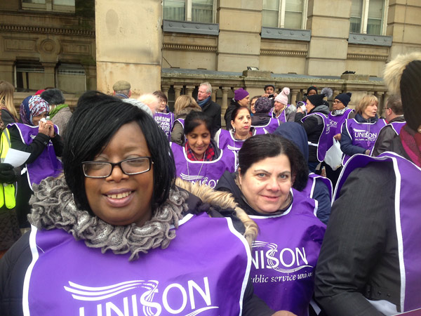 Birmingham care workers strike for jobs and&nbsp;services