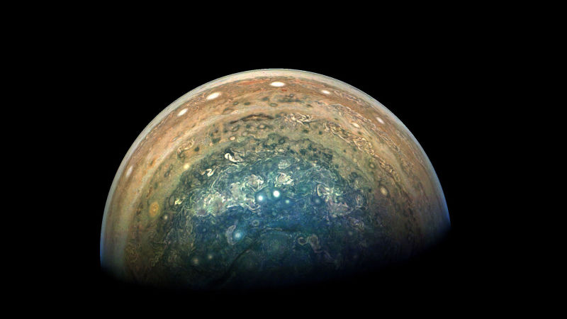 This Picture of Jupiter’s Swirly Blue Pole Is&nbsp;Magnificent