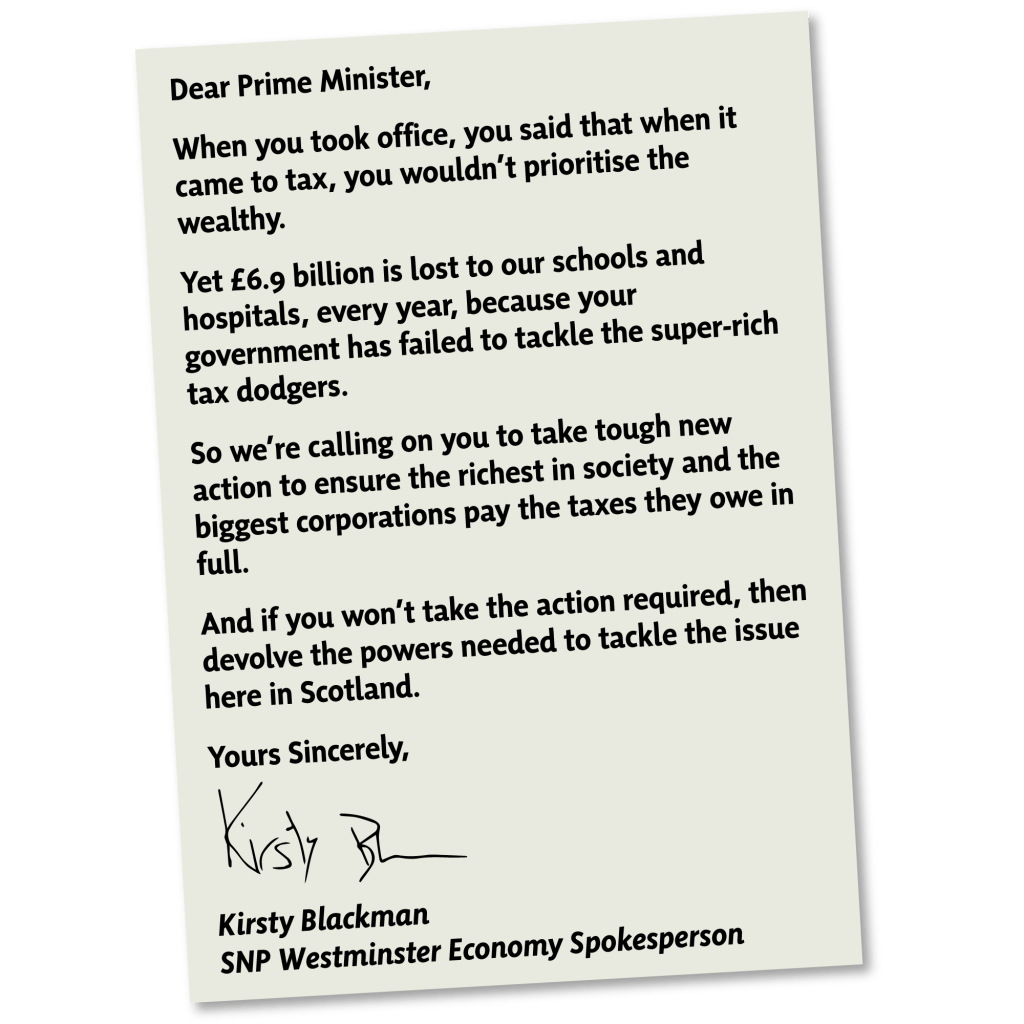 Protect public services, not super-rich tax dodgers – Petition – The&nbsp;SNP