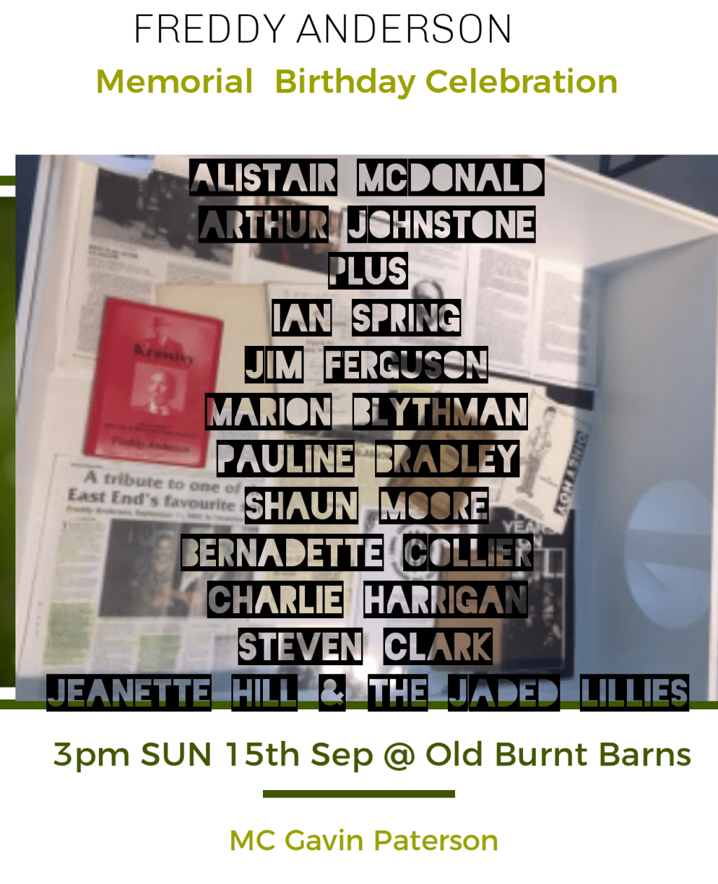 Freddy Anderson  Memorial Birthday&nbsp;Celebration