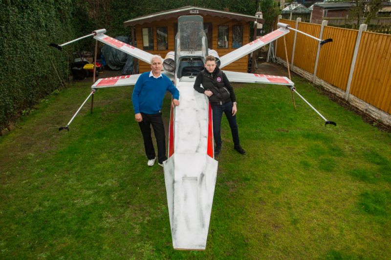 Star Wars superfan builds huge X-Wing in his back&nbsp;garden