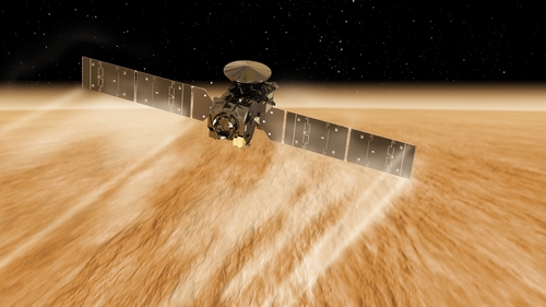 A spacecraft is using the Martian atmosphere to get closer to the planet | Popular&nbsp;Science