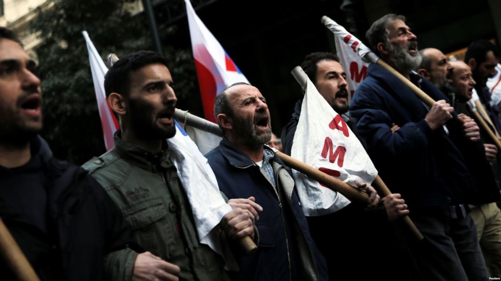 Greek Communist Anti-Austerity Protesters Storm Labor&nbsp;Ministry